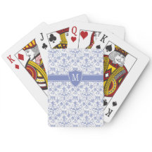 Monograma Personalizado no Padrão do Periwinkle Az