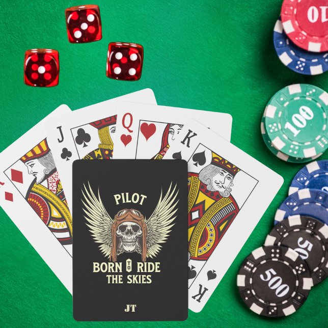 Baralho Monograma - Piloto de Crânio Nascer para Céus de E (Criador carregado)