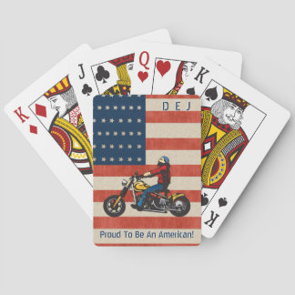 Baralho Monogramo Biker Orgulhoso De Ser Americano
