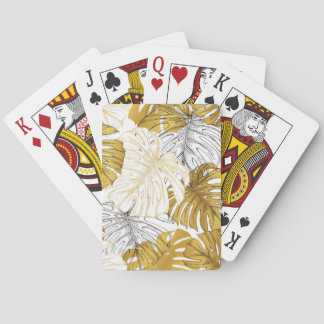 Baralho Monstera Leaves: Ouro Branco