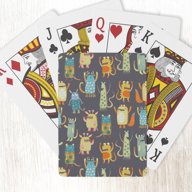 Baralho Monstros bonitos (Fun monster pattern art playing cards)
