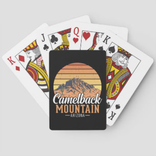 Baralho Montanha Camelback Retro Arizona Deserto Viagem