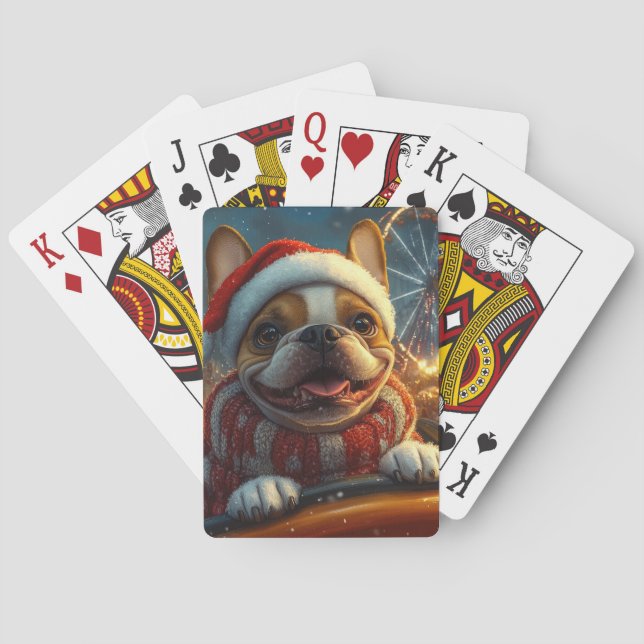 Baralho Montanha Russa de Cachorro Boxer Natal (Verso)