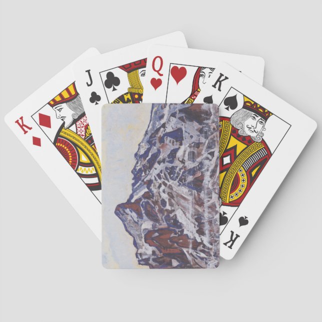 Baralho Montanha Wetterhorn (Paisagem de inverno de neve) (Verso)