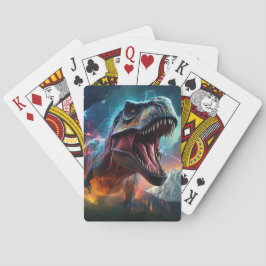 Baralho Montanhas Stormy do Dinossaur T-Rex Dino