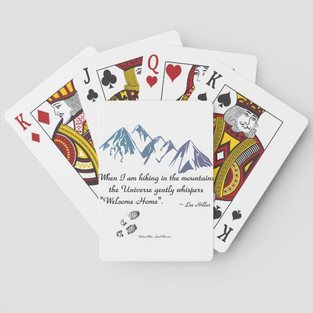 Baralho Montanhas subindo sussurros do Universo Bem-vindos (Verso)