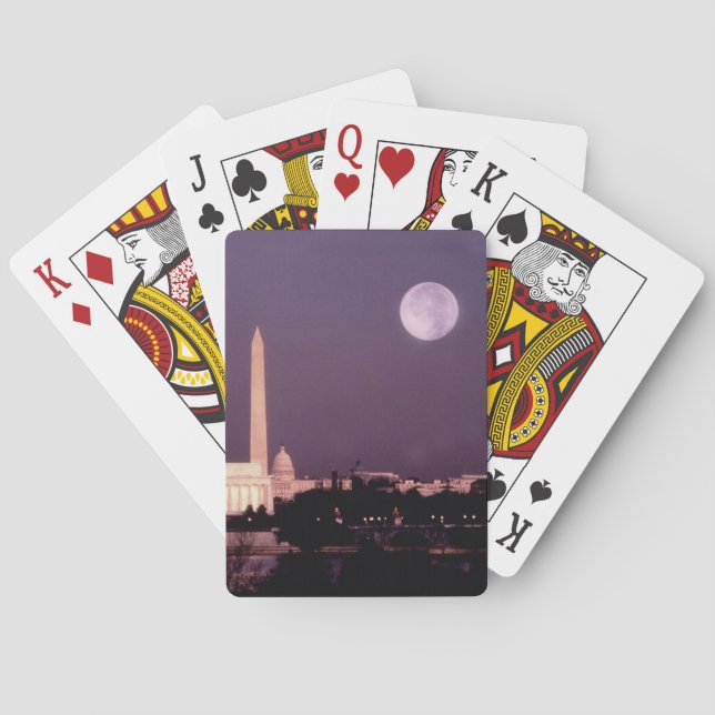 Baralho Monumento de Washington, o Capitólio e Jefferson (Verso)