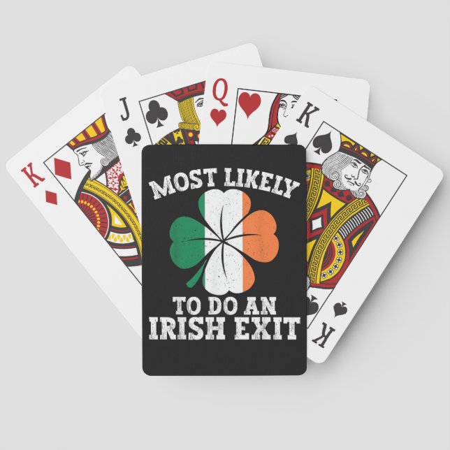 Baralho Most Likely To Do An Irish Exit St Patrick's Day  (Verso)