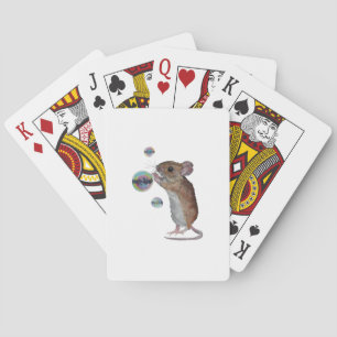 Baralho Mouse e bolhas de jogar cartas