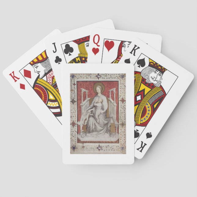 Baralho MS 11060-11061 o Virgin que suckling o Jesu (Verso)