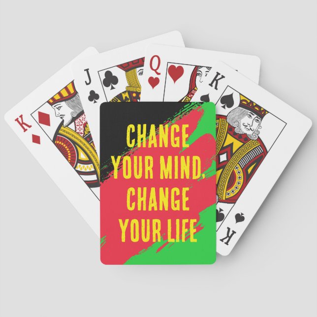 Baralho Mude de ideia, Mude sua vida (RD/GRN/BLK) (Verso)