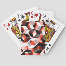 Baralho Muitos hexágonos com partes descoloradas, em verme