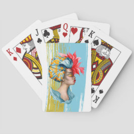 Baralho Mulher africana jogando cartas