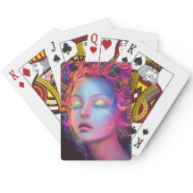 Mulher alienígena com cabelo cósmico