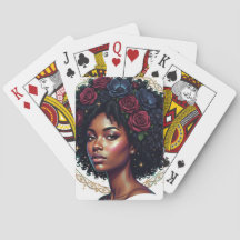 Mulher Negra Floral Afro