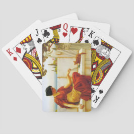 Baralho Mulher Romana Brincando com seu Gato Favorito