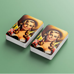 Baralho Mulher Rural Fofo Retro
