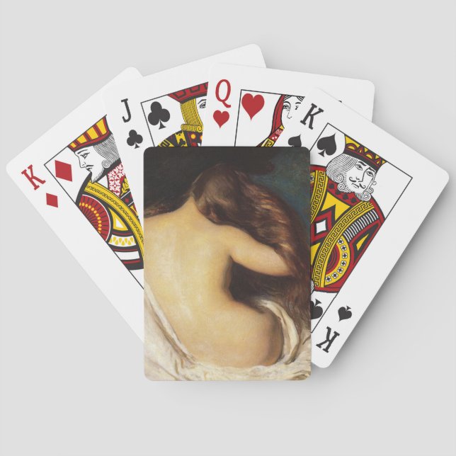 Baralho Mulher secando seu cabelo (por Joseph DeCamp) (Verso)