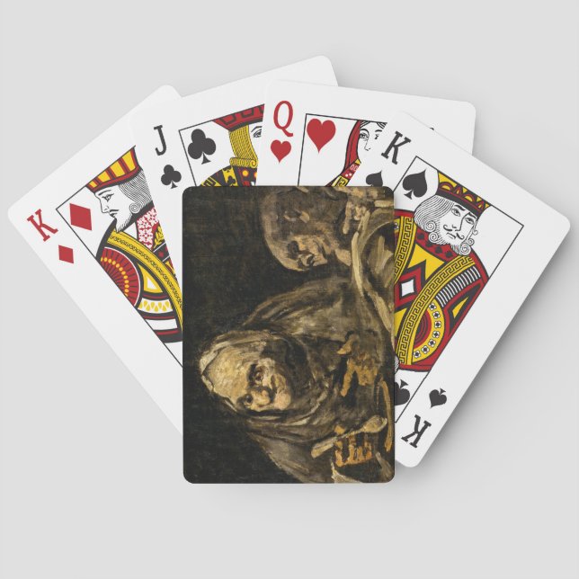 Baralho Mulher Velha com Esqueleto (Morte) (Francisco Goya (Verso)