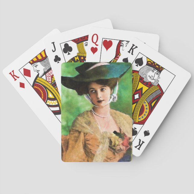 Baralho Mulher vitoriosa: cartas de jogar bonito (Verso)