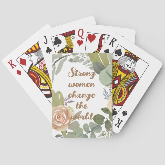 Baralho mulheres fortes mudam o mundo 8ª marcha igualdade (Verso)