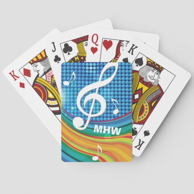 Baralho Music Illustration: cartões de reprodução personal (Verso)