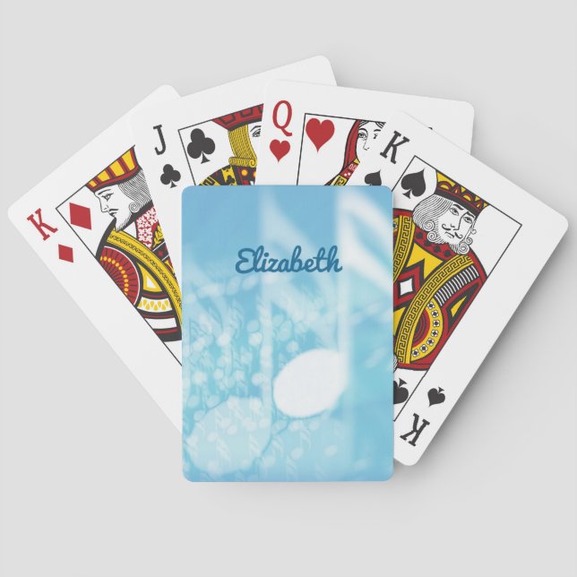 Baralho Música Azul Personalizada (Verso)