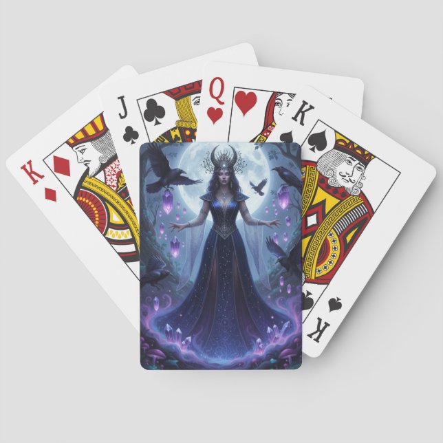Baralho Mystical Moon Witch Aesthetic Playing Cards (Verso)