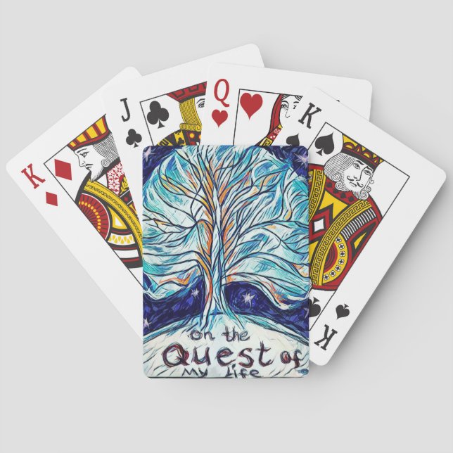 Baralho Na Busca da Minha Vida - Árvore - Estrelas (Verso)