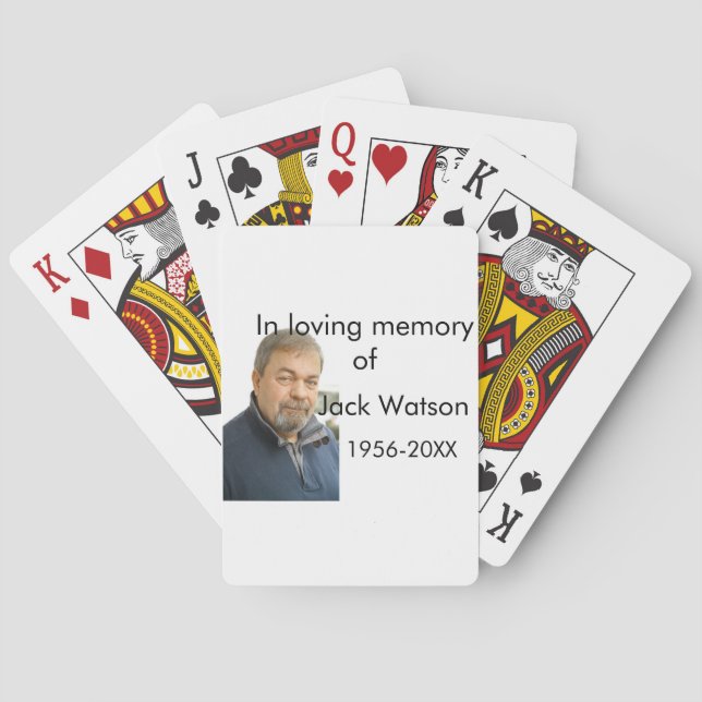 Baralho Na memória amorosa do ano do nome, foto do funeral (Verso)