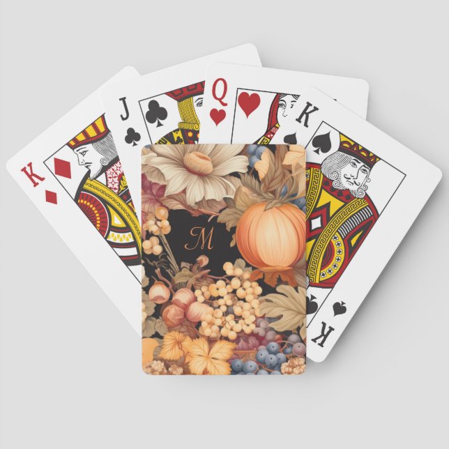 Baralho Na moda de colheita de outono elegante (Verso)