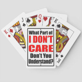 Baralho Não me importo.