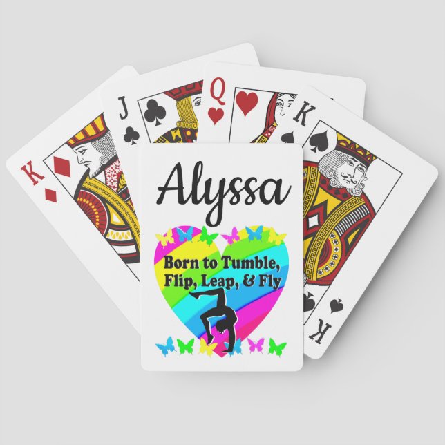 BARALHO NASCER A TUMBLE GYMNAST GIRL DESIGN (Verso)