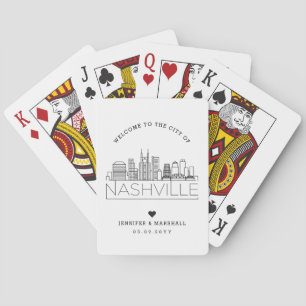 Baralho Nashville Skyline Mensagem de boas-vindas do cas