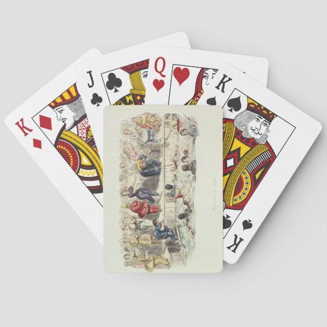 Baralho Natação para Mulheres, 1844 (lito) (Verso)