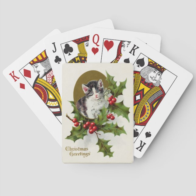 Baralho Natais vintages Kitten (Verso)