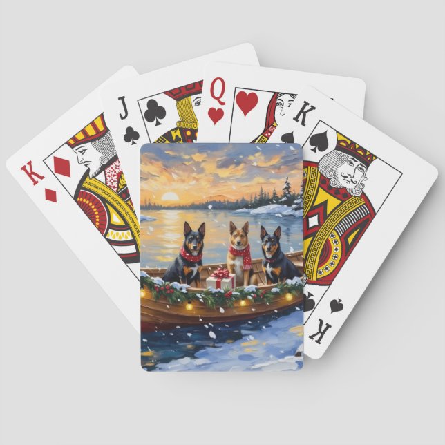 Baralho Natal de barco do Malinois Belga (Verso)