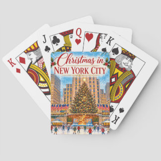 Baralho Natal em Nova York Cidade Feriado Vintage