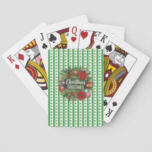 Baralho Natal Holly Pattern com coroa