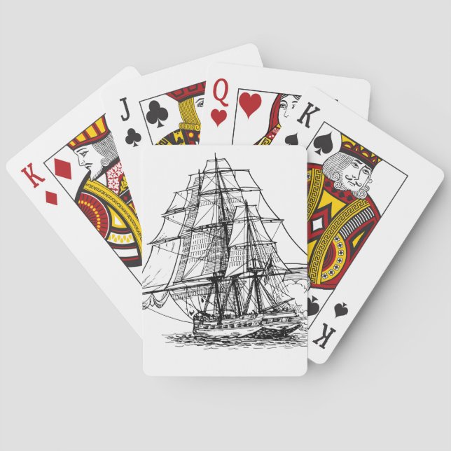 Baralho Náutica Náutica Náutica Náutica Negra Simples Navi (Verso)