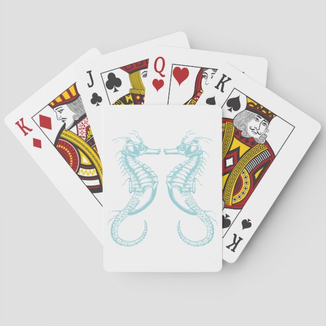 Baralho Nautical Vintage Marine Seahorse (Verso)