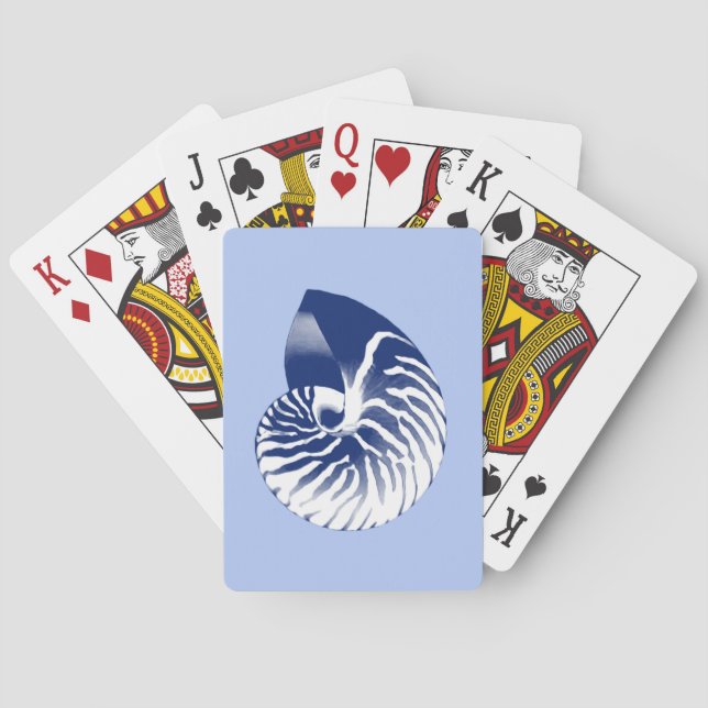 Baralho Nautilha - marinho, branco e azul claro (Verso)