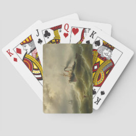 Baralho Navio a vapor numa tempestade no mar do Norte