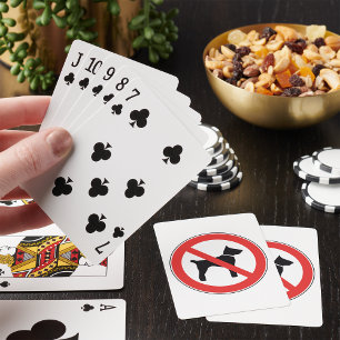 Baralho Nenhum Cachorro Sinal Jogando Cartões