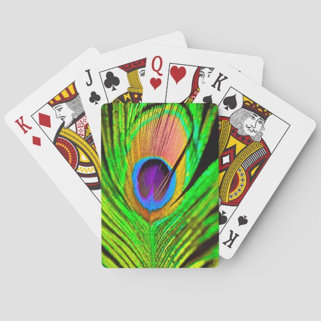 Baralho Neon Colors Peacock Feather (Verso)