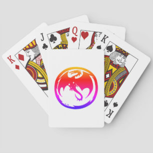 Baralho Neon Dragon White Poker jogar cartas