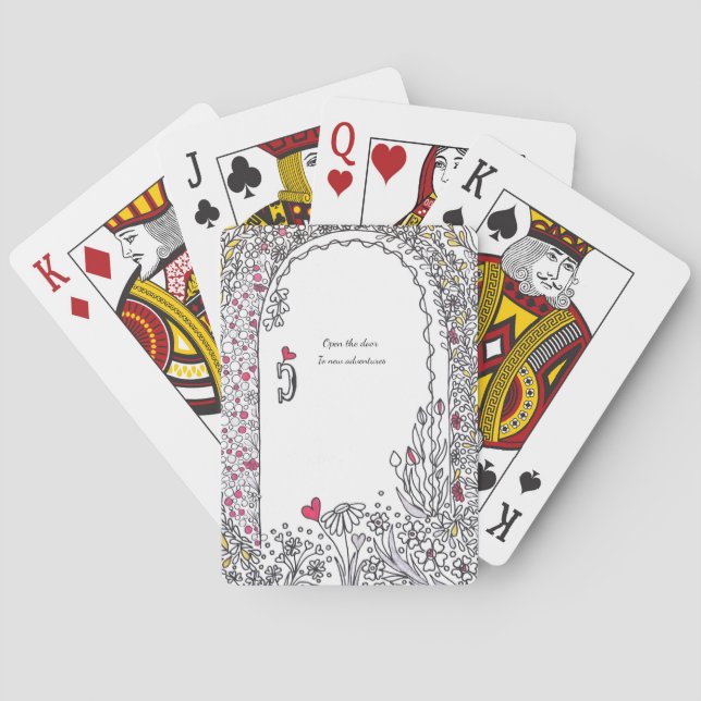 Baralho ​New Beginnings: Whimsical Floral Garden Door (Verso)