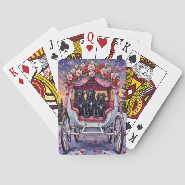 Baralho Newfoundland Dog Valentine's Day  (Verso)