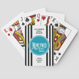 Baralho Newlywed azul do prêmio da reunião de família