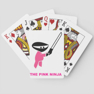 Baralho Ninja cor-de-rosa com espada